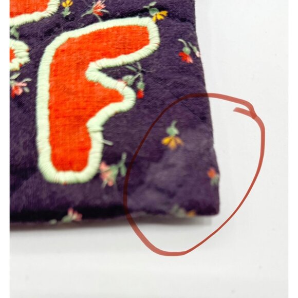 Hand Made "Stuff" Make Up Pencil Fabric Small Travel Bag Floral Pattern - Picture 2 of 5